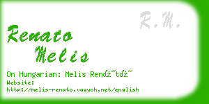 renato melis business card